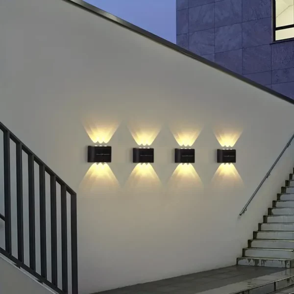 Solar LED Licht Wasserdichte Außenwandleuchte Lichtsteuerung für Garten Straße Balkon