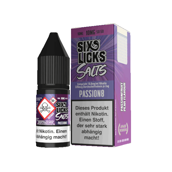 PASSION8 — Nikotinsalz Liquid Six Licks